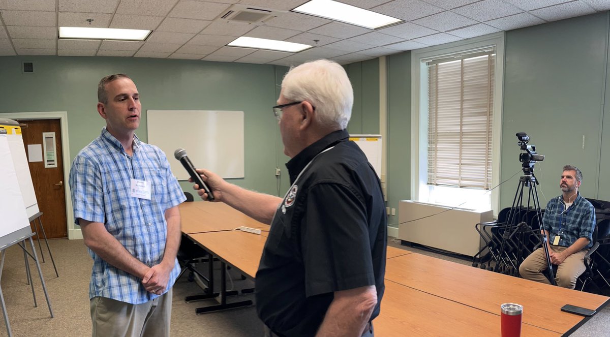 mcfrsPIO's tweet image. Day 2 @FEMA_EMI Advanced Public Information Officer in Emmitsburg, MD #NETC facilitating discussions on strategic & crisis communications, interview techniques, emergency warning methods & individual ‘on-camera’ interviews