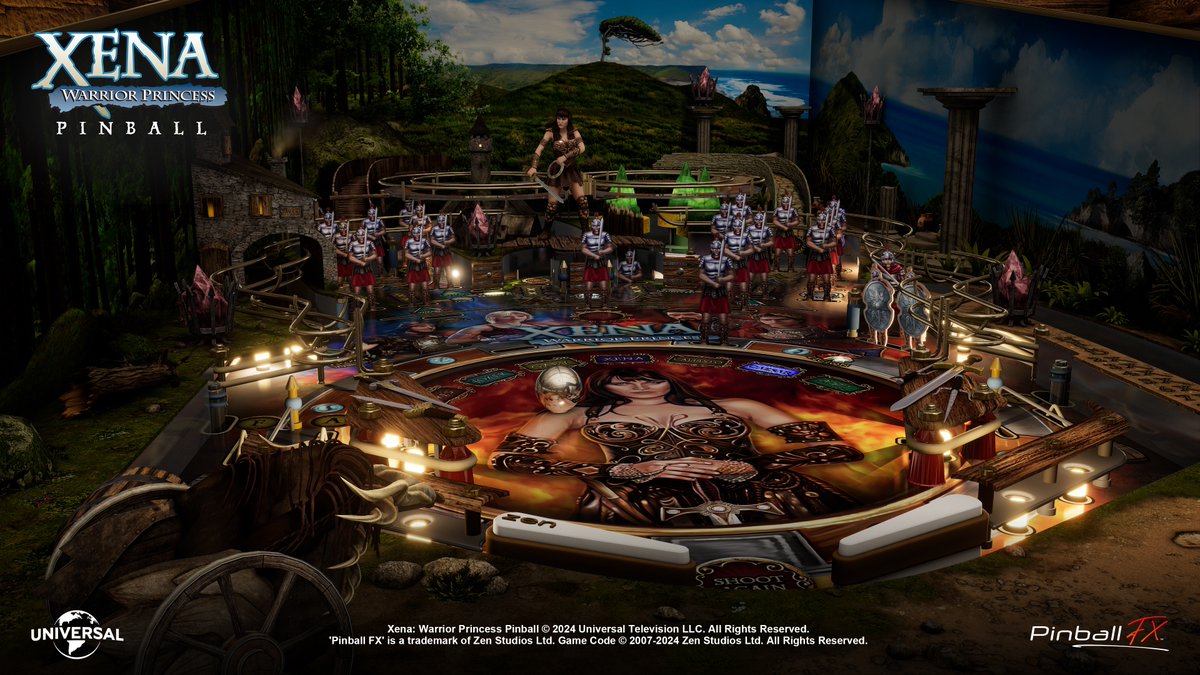 Take on soldiers from the Roman legion and challenge Caesar on Xena: Warrior Princess Pinball!  

Available now in Pinball FX!  

#xenawarriorprincess #pinballfx #pinball