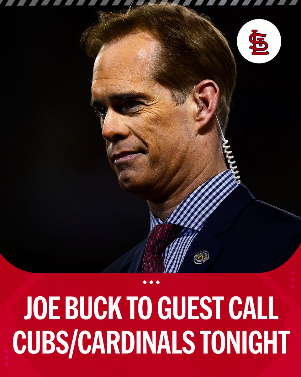 Joe Buck will be back in the booth tonight with close friend Chip Caray as the @Cubs take on the @Cardinals!