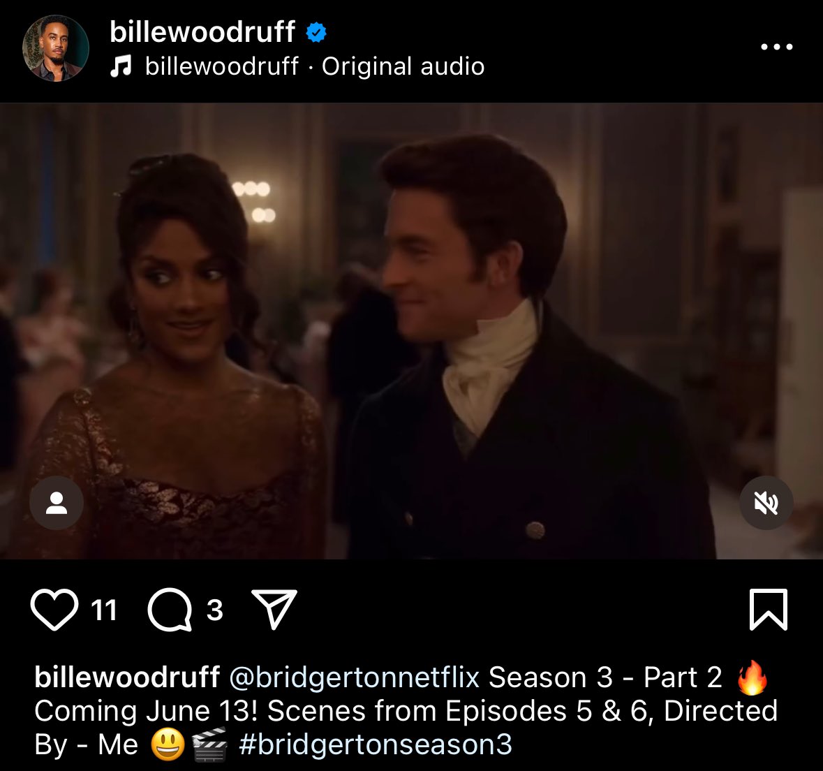 The director of eps5-6 just posted the teaser for the episodes on his insta 🔥 #Bridgerton