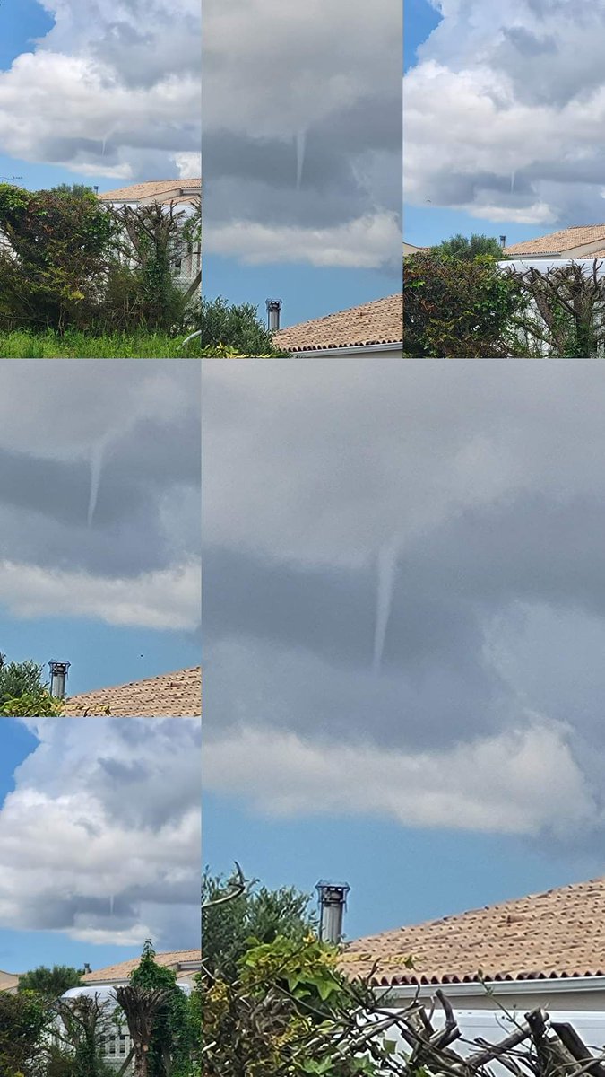 🌪 Un tuba à été vu à Esnandes vers 13h30 aujourd'hui, c'est le 17ème tuba photographié en une semaine ( c'est énorme..😅 ) Merci Geo LM pour ton témoignage.