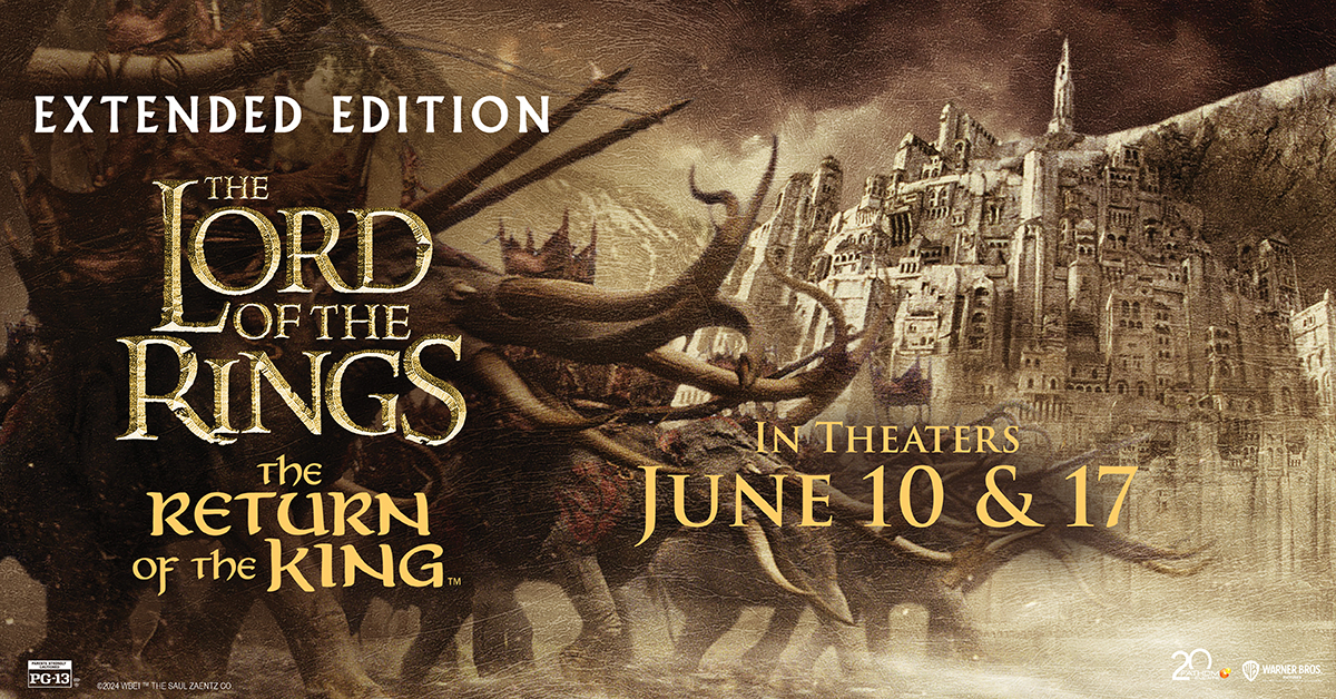 The 👁️ of the enemy is moving towards a theater near you! THE LORD OF THE RINGS: THE RETURN OF THE KING extended edition will be in theaters nationwide June 10 & 17. Will you answer the call? ➡️ hubs.la/Q02xpqc-0