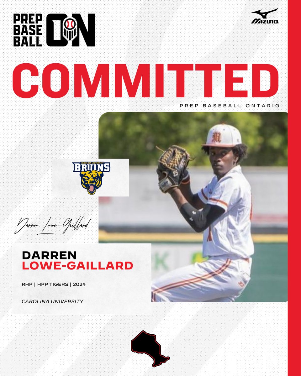 🚨𝐂𝐎𝐌𝐌𝐈𝐓𝐌𝐄𝐍𝐓 𝐀𝐋𝐄𝐑𝐓🚨

'24 RHP Darren Lowe-Gaillard (<a href="/DarrenLowe25/">Darren Lowe - 2024 ⚾️ | P/OF/3B</a>) announces his commitment to Carolina University.

<a href="/HppTigers/">TigersHPP</a> || <a href="/carolinaubase/">CU Baseball</a>