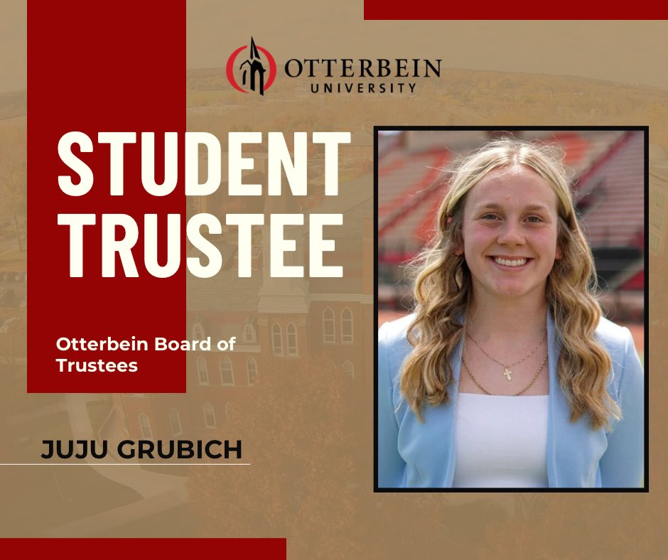 HUGE congratulations to our very own Juju Grubich who has been named to the Otterbein University Board of Trustees as a Student Trustee! We are so proud of her and excited to see her make an impact. Way to go Juju!! 🙌🏽🤝🏽👏🏽#OCWbbFamily 🪶