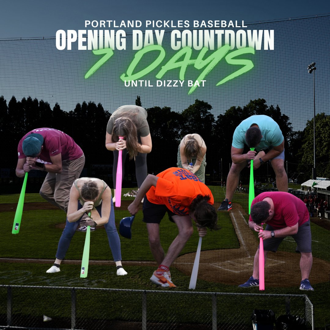 ONE WEEK UNTIL OPENING DAY!🎉 Ready, set, spin! Come get dizzy with us at Walker Stadium this summer – all your friends will love laughing at you, guaranteed. Get your tickets NOW! picklestickets.com