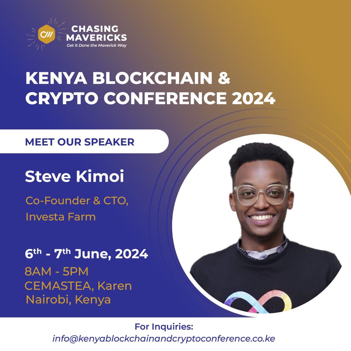 Investa_farm's tweet image. 🌟 Exciting News! 🌟 Our CTO will be speaking at this year's KBCC! Join us for insights on tokenization, agrifinancing, and the startup landscape across Africa. Get your tickets now! 🎟️ #KBCC #Agrifinancing #Tokenization #Startups #Africa #InvestaFarm