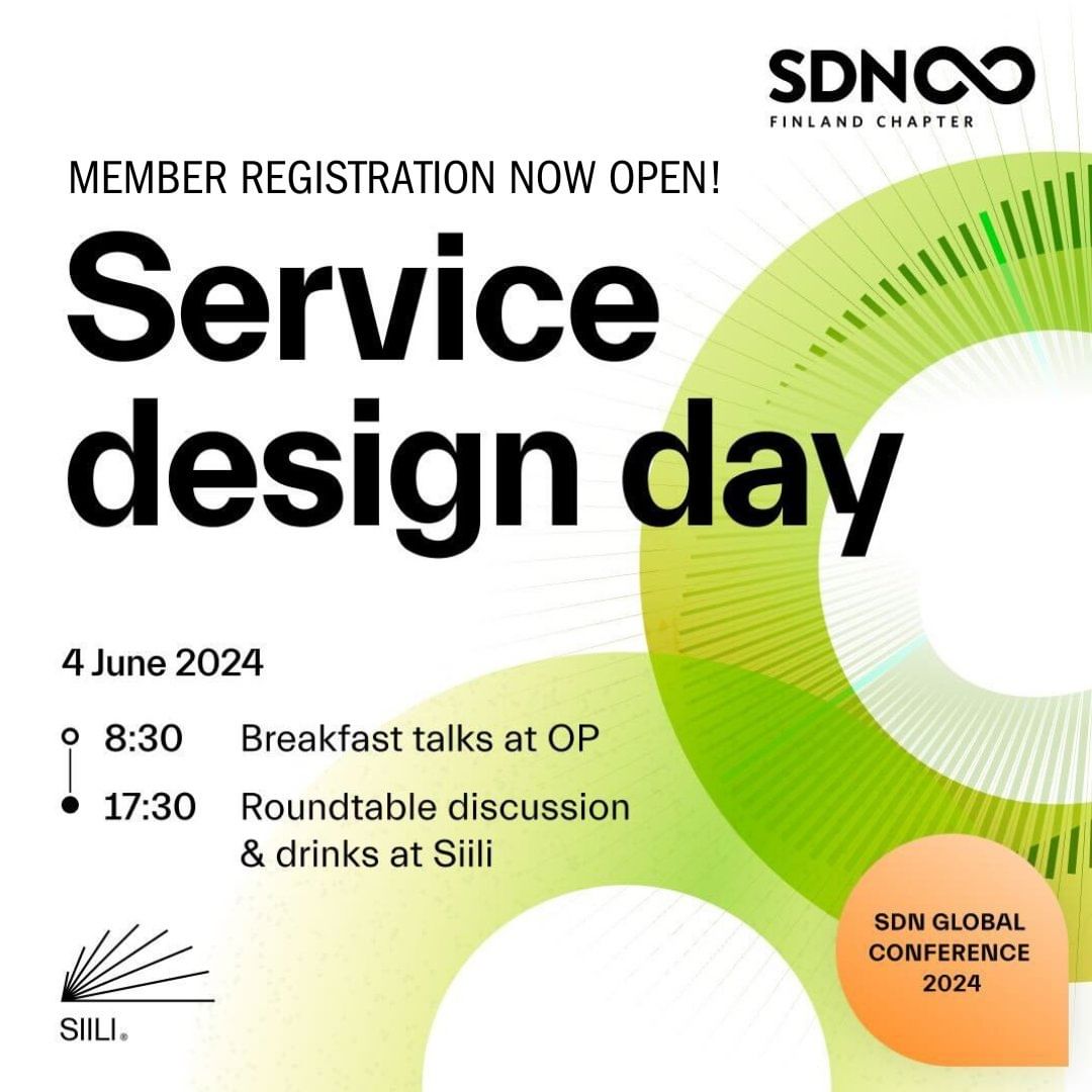 SDN Finland Chapter is organising Global Service Design Day on 4.6.2024 🗓️ Follow them to stay updated: instagram.com/sdn_finland/ #ServiceDesign #DesignThinking #Design #ServiceDesignDay #SDDAY24