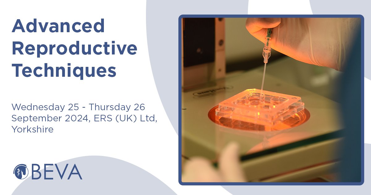 Have you heard about our brand-new, two-day repro course? Advanced Reproductive Techniques will give you the opportunity to discuss and explore more advanced and niche techniques with our panel of experts. Don't miss your chance to join us, book today - bit.ly/3vIHbuk