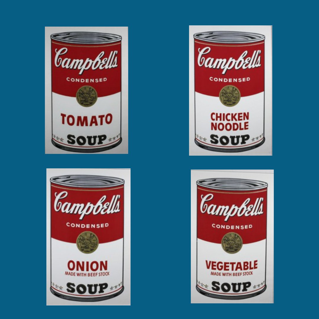 Have you seen these missing Andy Warhol soup can prints? These silk screens are in the #FBI National Stolen Art File. Report information on these prints and any other missing artwork at tips.fbi.gov or 1-800-CALL-FBI. #FindArtFriday