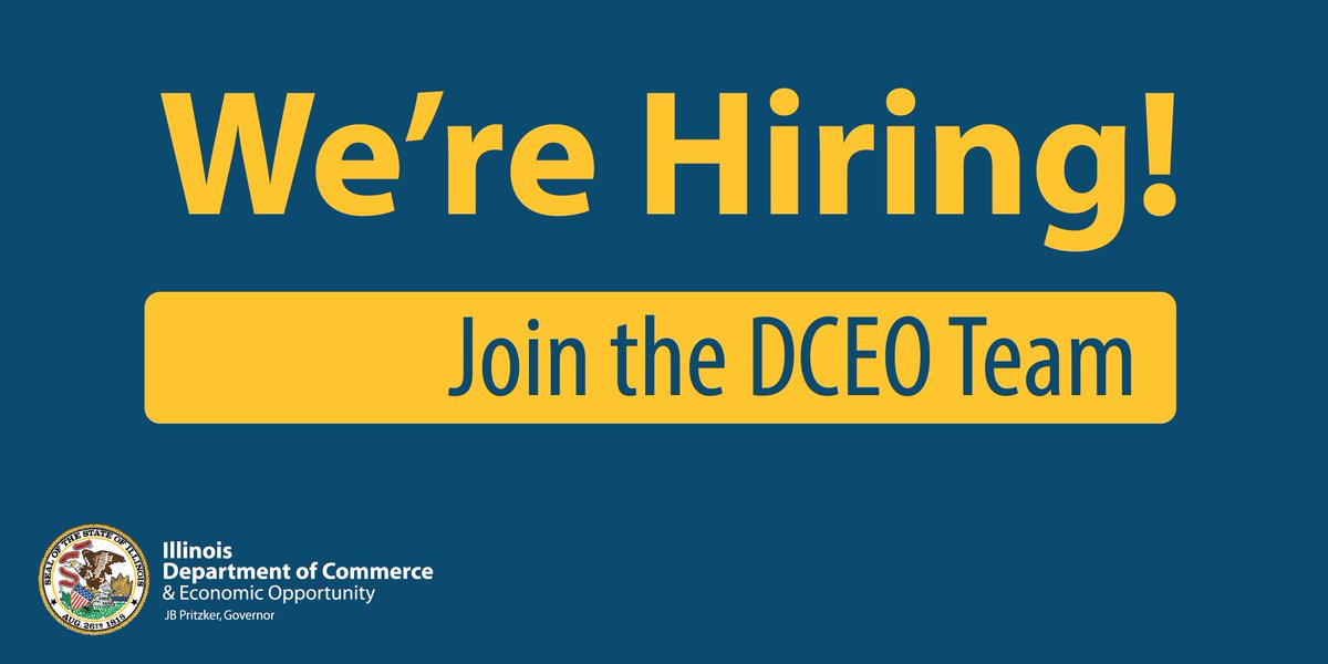 DCEO is hiring! We have a variety of openings across the state, including: ✔️ Budget Accountant Trainee ✔️ Office Associate ✔️ Assistant Director-Broadband ✔️ Expenditure Planning Accountant Apply today! bit.ly/3MNt2zV