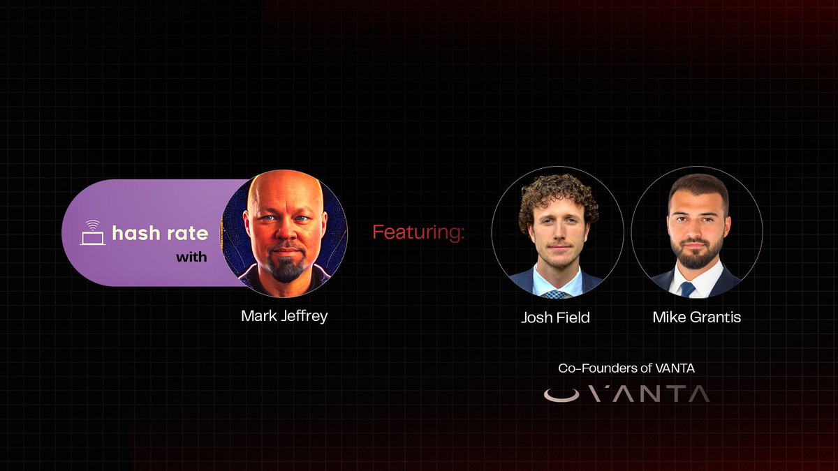 VANTA’s founders @mikecontango and @contangojosh will be joining @markjeffrey next week on his podcast #HashRate

They’ll be discussing what makes a great Investment community and the power of a DAO 

Tune in next week Tastemakers....