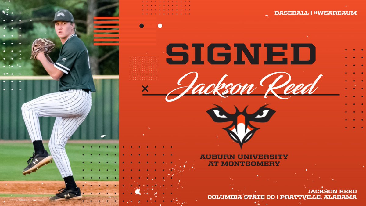 ✍️NEW SIGNEE✍️

Welcome to the Warhawk ⚾️ fam, Jackson!

#WeAreAUM