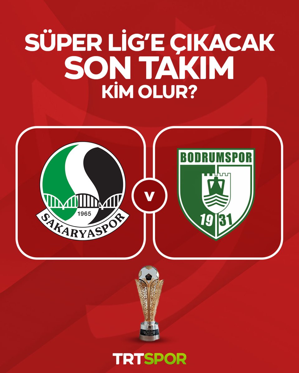 🏆Trendyol 1. Lig'de play-off finalinin adı belli oldu. Sakaryaspor 🆚Bodrumspor