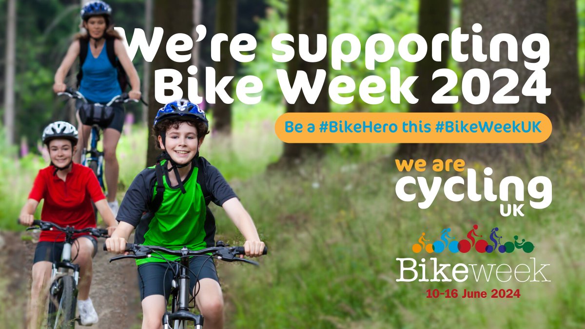 🚴‍♂️ #BikeWeek2024 is just around the bend! Celebrate the wheelie great benefits of cycling for our health, communities, and planet. 🌍💚 Join Cycling UK in encouraging more people to saddle up. Download social sharing cards to show your support! cyclinguk.org/bikeweek