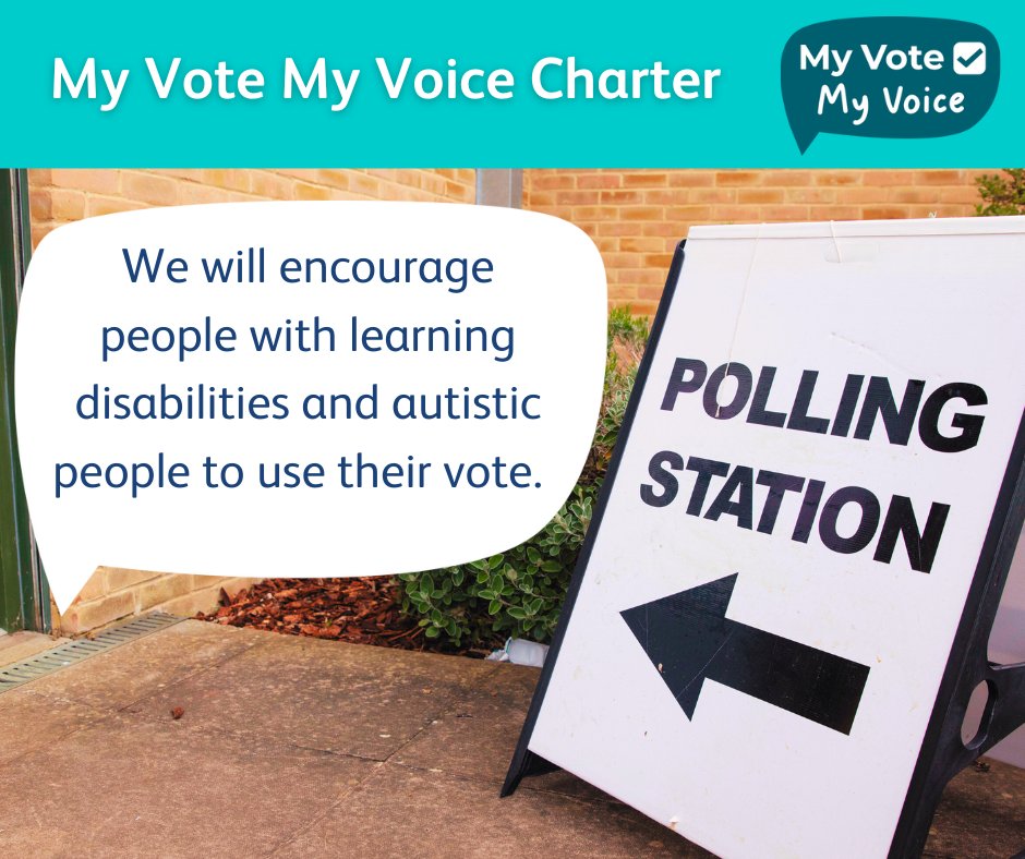 If not now, when? Join our final push to make sure people with learning disabilities and autistic people register to vote.

There’s less than a month left until the deadline to register; 23:59 on 18 June #MyVoteMyVoice in #GE2024

bit.ly/MVMVCharter