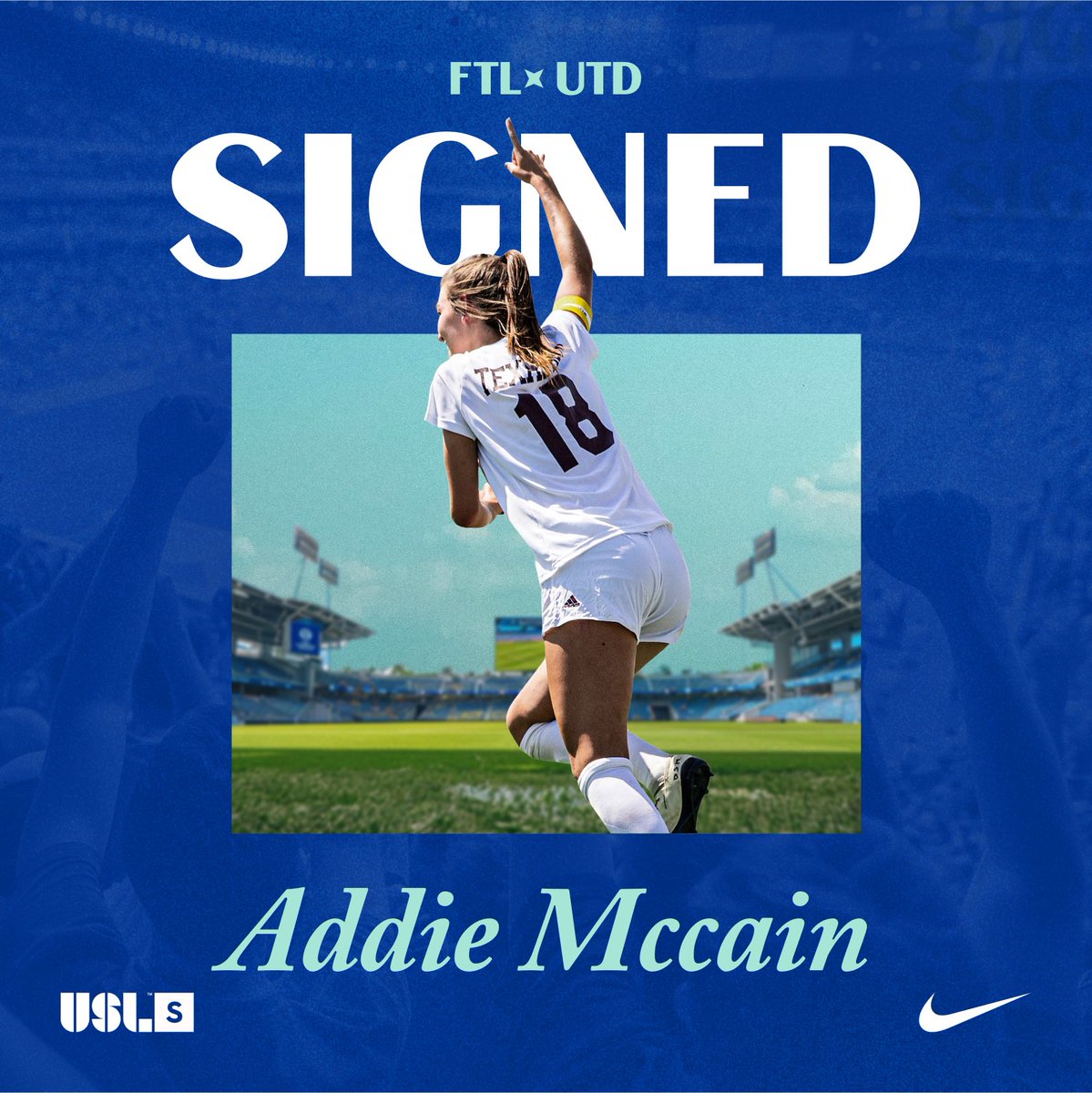 Addison McCain is coming to WORK! Get ready to witness some magic in Fort Lauderdale! 🪄🩵 @Addie_McCain #ftl #ftlutd #wearefortlauderdale #wearftl #signed