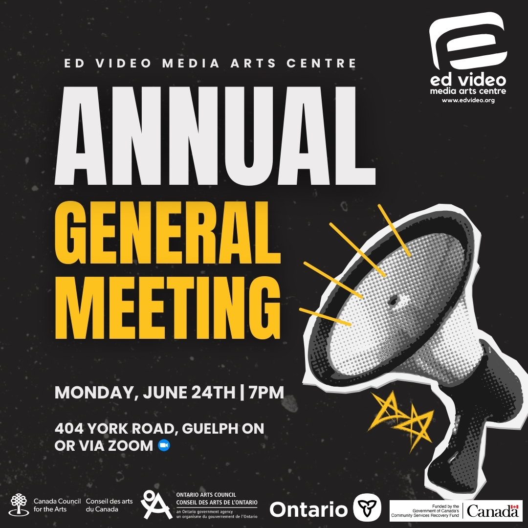 Ed Video’s Annual General Meeting (AGM) is happening Monday, June 24th at 404 York Road! 

Join us as we review the past year, share our plans for the upcoming year, and present the 2024 Kenny Doren Award and the Honourary Lifetime Memberships!
edvideo.org/blog/announcem…