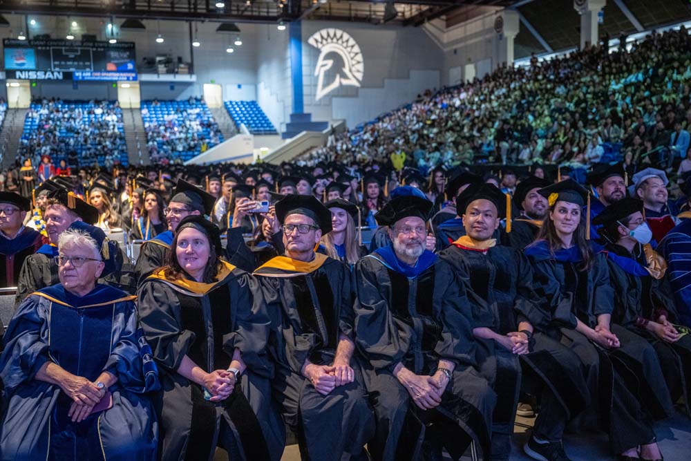 San José State University (@sjsu) on Twitter photo Thursday finished off on a high note by celebrating our Spring '24 graduates from <a href="/SJSUScience/">College of Science</a>! 🔬🧪🎓
Your dedication, curiosity and passion for discovery led you to this remarkable milestone, as you've embraced scientific inquiry throughout your journey. #SJSU24 #SpartanLife Thursday finished off on a high note by celebrating our Spring '24 graduates from <a href="/SJSUScience/">College of Science</a>! 🔬🧪🎓
Your dedication, curiosity and passion for discovery led you to this remarkable milestone, as you've embraced scientific inquiry throughout your journey. #SJSU24 #SpartanLife