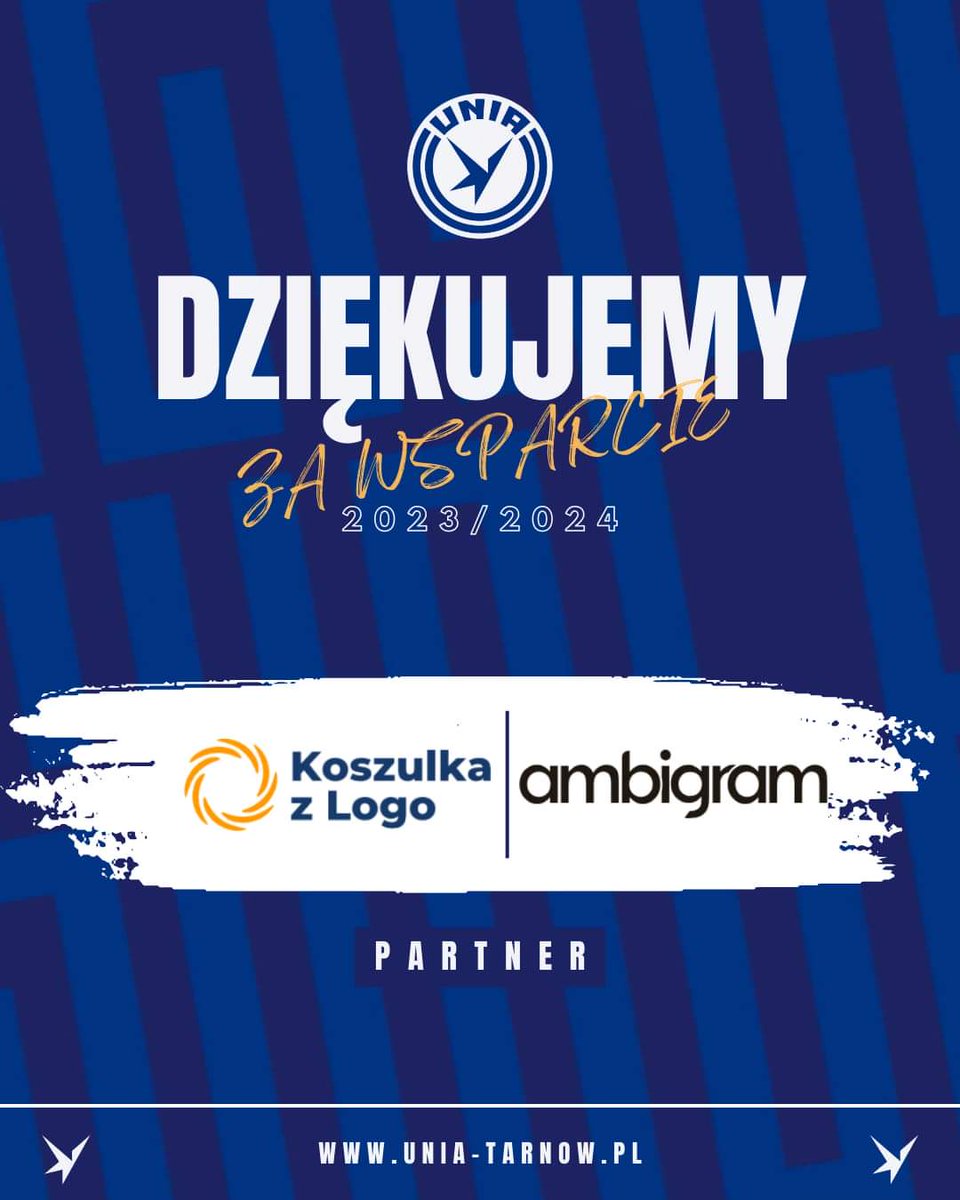 Koszulkazlogo.pl &amp; Ambigram dziękujemy za wsparcie w sezonie 2023/2024🤝