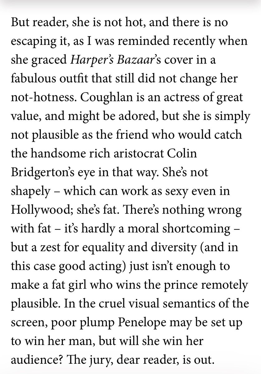 becca__lundberg's tweet photo. Not sharing the link because this utter garbage doesn’t deserve more clicks, but Zoe Strimpel and @spectator, this is some of the most misogynistic, hateful, fatphobic drivel I’ve ever read. This looks like a 4chan post, not a published article. Take this down! https://t.co/oLDGMqshfP