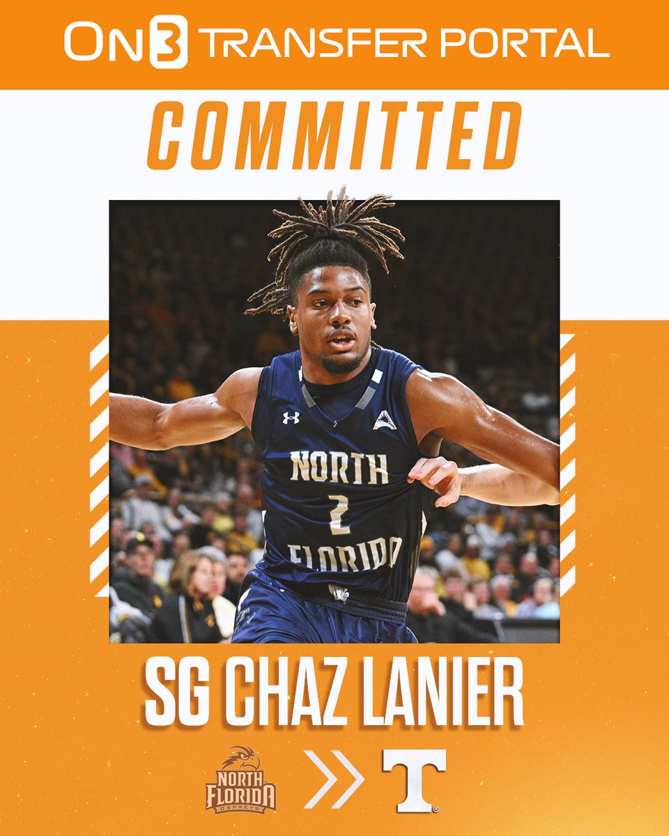 BREAKING: North Florida transfer guard Chaz Lanier has committed to Tennessee🍊 The All-ASUN 1st Teamer averaged 19.7 PPG this season. on3.com/college/tennes…