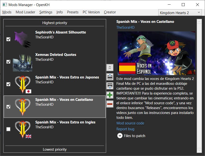 SvenchuSemao's tweet image. ¡Lo prometido es deuda!
Por un lado, actualicé Spanish Mix a la versión 1.3:
nexusmods.com/kingdomhearts2…
Por otro, ¡aquí tenéis los mods de OpenKH!
-TheSoraHD/KH2SpanishMix
-TheSoraHD/KH2SpanishMixEng
-TheSoraHD/KH2SpanishMixJp
-TheSoraHD/KH2SephirothAS
-TheSoraHD/XemnasDeletedQuotes