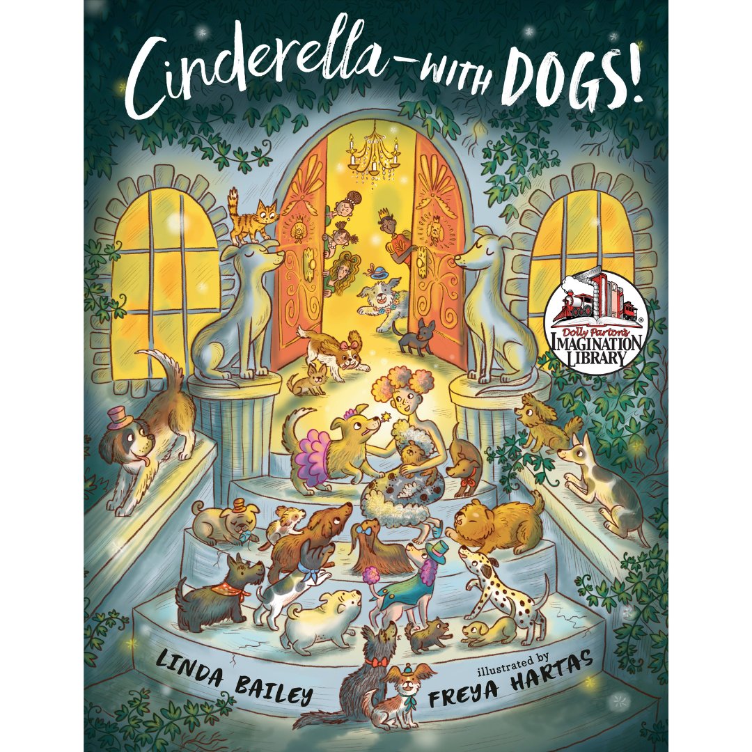 Written by @lindabaileyink with illustrations by @freyahartas, this hilarious picture book features a dog-loving kingdom and the most fabulous fairy DOGmother you'll ever meet! A must-read for bedtime giggles! #DollysLibrary