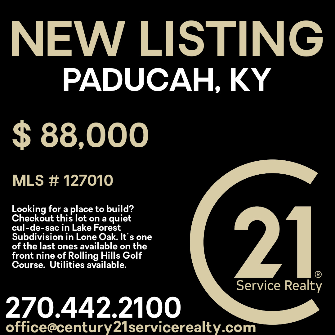 NEW LISTING

#realtor #realestate #paducahrealestate #westkentuckyrealestate #lakesrealestate #4riversrealestate #bentonrealestate #murrayrealestate #mayfieldrealestate #kentuckylake #barkleylake #century21 #Century21servicerealty #communityfirst #C21 #C21Service