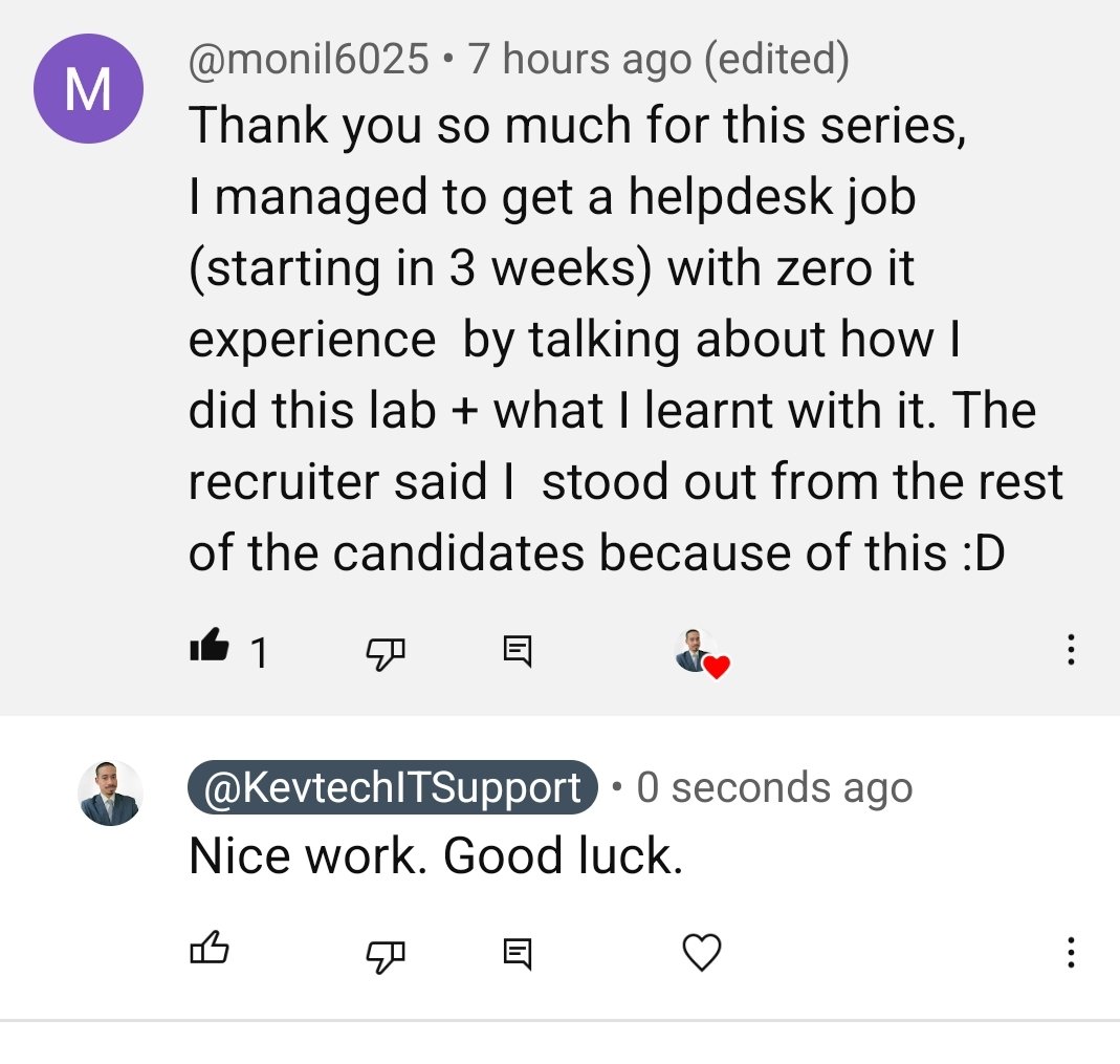 Let's go! Another success story!

#itsupport #helpdesk #careers #SuccessStory #CareerSuccess #informationtechnology #technologies