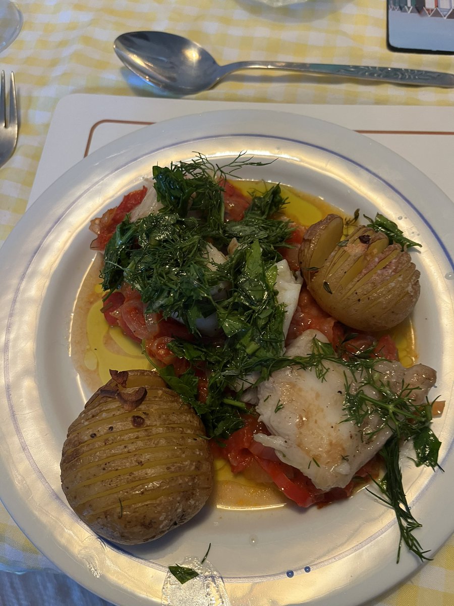 A restaurant where all the dishes feature canned fish was unexpectedly fab. As was the market in Portimao - bought monkfish which we had on a tomato and onion base with a parsley and dill salsa and hasselback potatoes