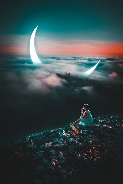 Write a #sixwordstory or a #poem about this picture. The crescent moon hung In amongst a myriad of stars Littering the top of a canopy Where nature sang a melody Floating above, below, and around Creating a wonderous harmony #PromptShare #poetrylovers #poem #prompt #PoemADay