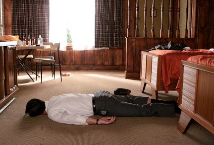 Spending $9000 to go to the immersive Mad Men Hotel and guests just walk in on the Don Draper actor doing this