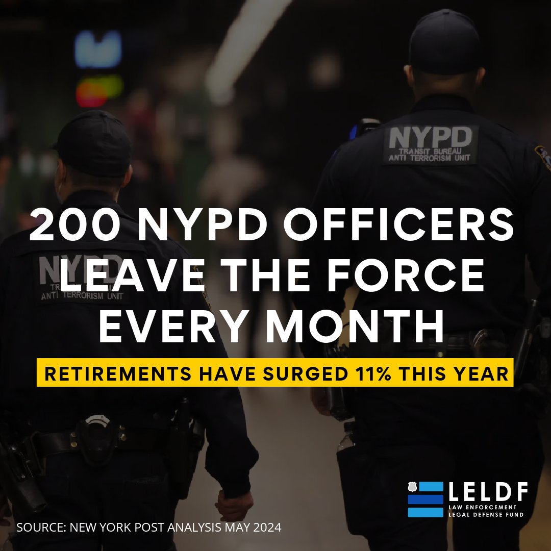 The number of NYPD cops on the job this year and last is the lowest it’s been in more than three decades. “[criminals] know they can punch a cop and be let out the next day. There’s no consequences. So, a lot of cops are like, ‘What the hell are we doing?’”