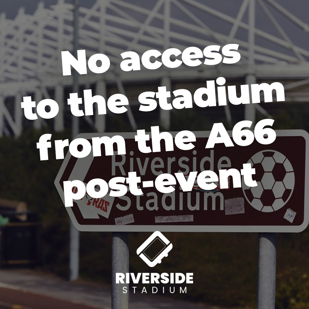 Picking friends or family up from tonight's event? 🚗🚙 Remember there's no vehicle access from the A66. We advise using the designated drop-off pick-up zone near Middlesbrough College ⤵️