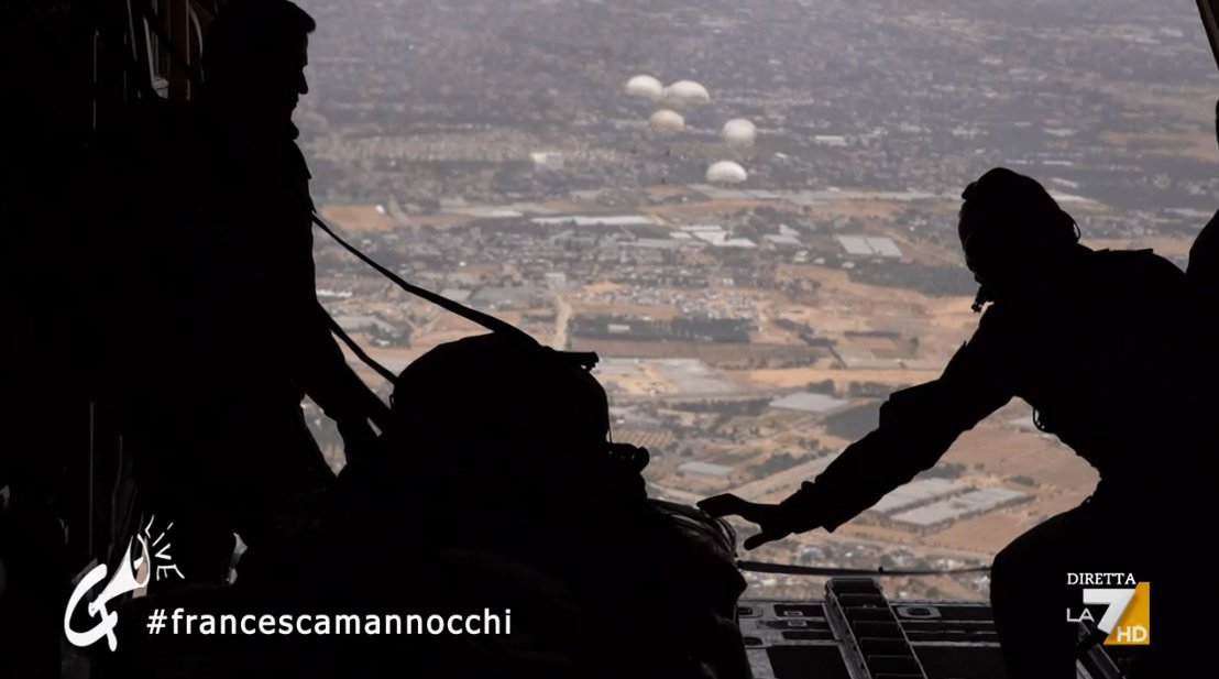 Francesca Mannocchi è stata ad Amman e da lì è partita a bordo di un C-130 giordano per un lancio di aiuti umanitari sulla Striscia di Gaza #propagandalive