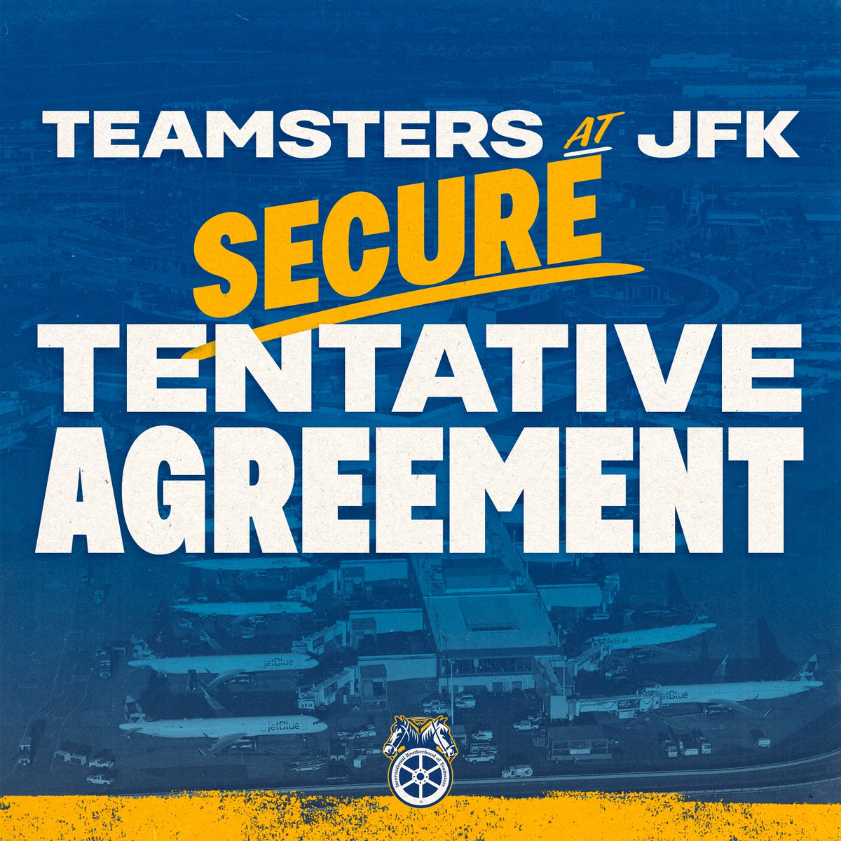 TEAMSTERS AT JFK AIRPORT SECURE TENTATIVE AGREEMENT, AVOIDING FUEL OPERATIONS STRIKE Teamsters Local 553 has reached an agreement with Allied Aviation Services Inc. at JFK Airport in New York City, avoiding a strike on Memorial Day weekend. Local 553 members proudly run the