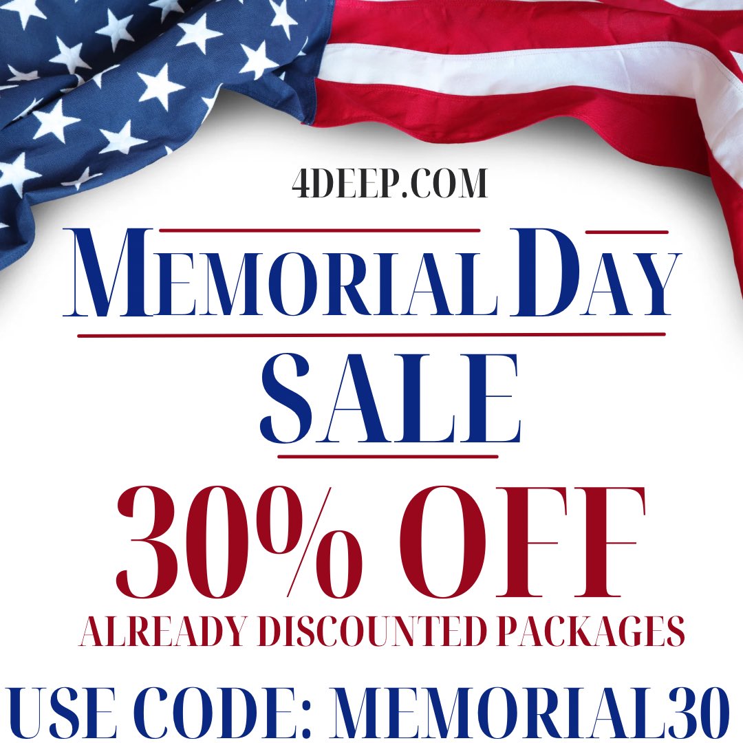 Tommy G (@tommygwinsagain) on Twitter photo ๐จHUGE 4deep.com MEMORIAL DAY SALE ๐จ
๐บ๐ธ๐บ๐ธ๐บ๐ธ๐บ๐ธ use MEMORIAL30 ๐บ๐ธ๐บ๐ธ๐บ๐ธ๐บ๐ธ
For 30% Off ALREADY DISCOUNTED packages!
3 month package goes to only $15/week for rest of summer (63% discount!)
๐บ๐ธ๐บ๐ธ๐บ๐ธGo to 4deep.com & join now!๐บ๐ธ๐บ๐ธ๐บ๐ธ ๐จHUGE 4deep.com MEMORIAL DAY SALE ๐จ
๐บ๐ธ๐บ๐ธ๐บ๐ธ๐บ๐ธ use MEMORIAL30 ๐บ๐ธ๐บ๐ธ๐บ๐ธ๐บ๐ธ
For 30% Off ALREADY DISCOUNTED packages!
3 month package goes to only $15/week for rest of summer (63% discount!)
๐บ๐ธ๐บ๐ธ๐บ๐ธGo to 4deep.com & join now!๐บ๐ธ๐บ๐ธ๐บ๐ธ