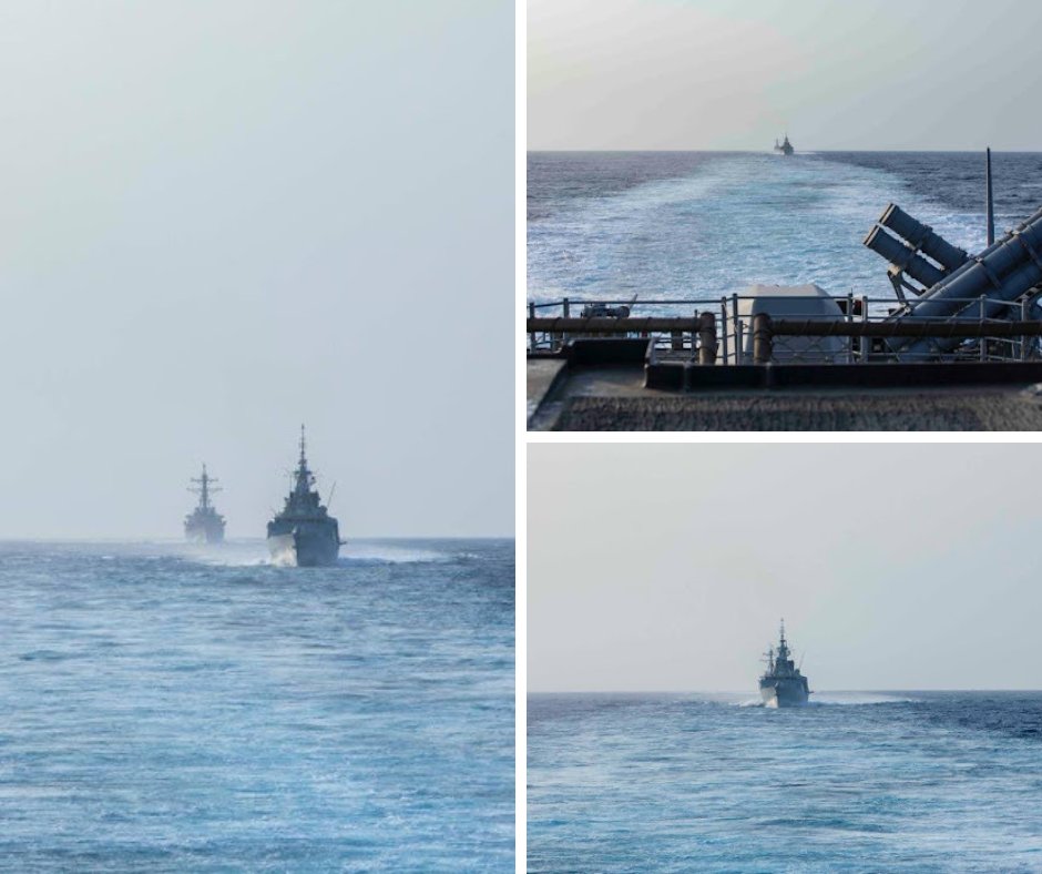 Ship spotting. 👀🌍⚓ Ships: #HMCSMontréal, USS Laboon (DDG 58) and USS Philippine Sea (CG 58). Location: the Bab al-Mandeb Strait, May 17. 🌊📍 📷: Official U.S. Navy photo #HelpLeadFight #OpHorizon