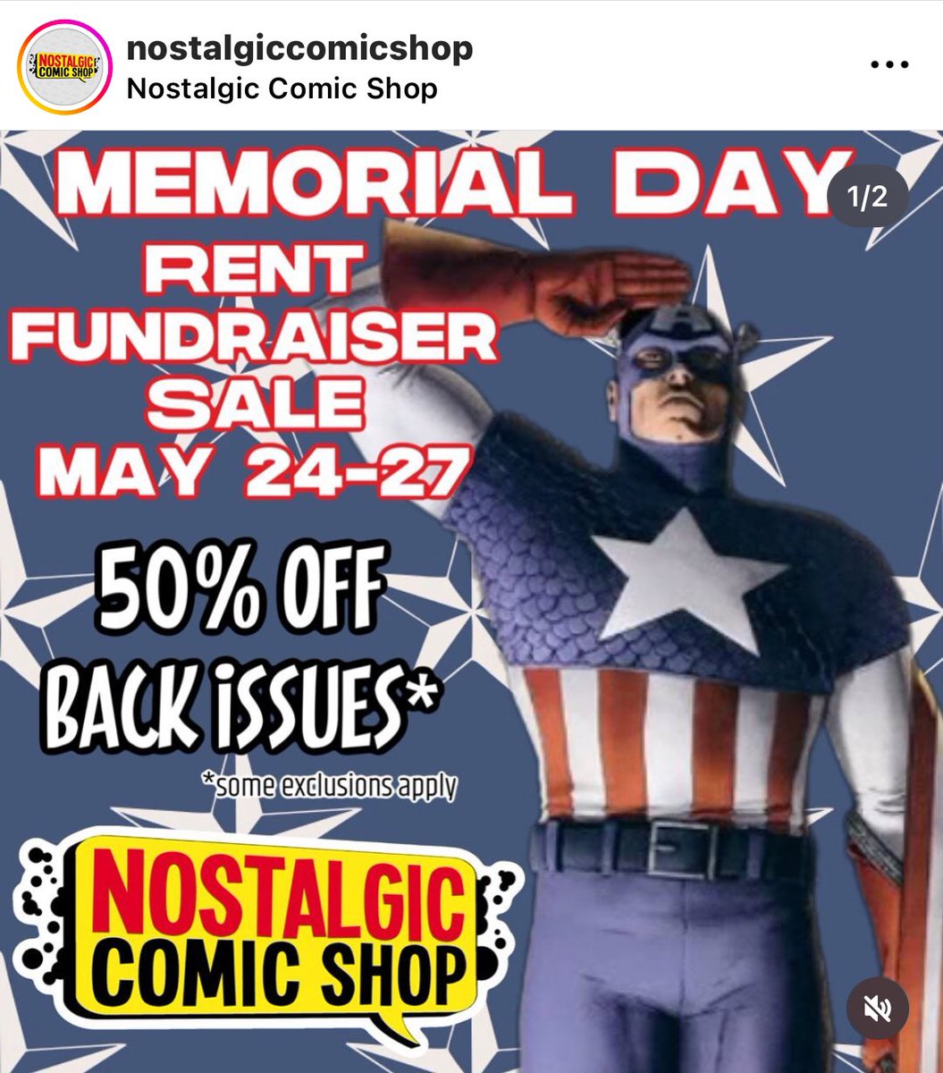 🚨 @NostalgicComics is a beloved Latino-owned neighborhood LCS in San Gabriel, California. Their bank account was hacked, and their assets are frozen during recovery. They have a Memorial Day sale this weekend to cover bills. Stop by if you're near and give em some business.