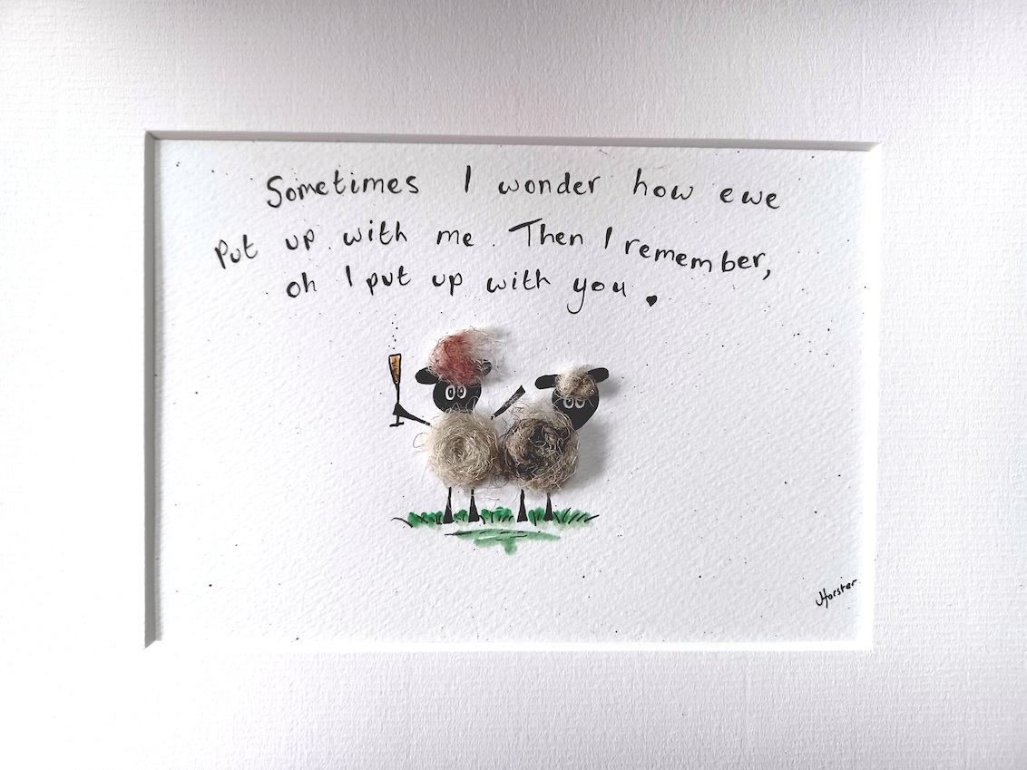 Our featured shop item of the day is How Ewe put up with me from Quirky Art by Jo Forster - allthingsnorfolk.com/product/how-ew…