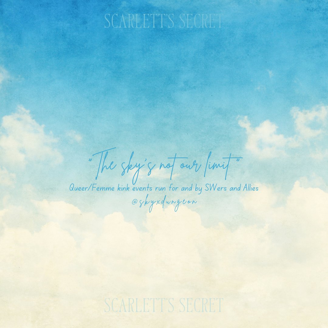 QUEER/FEMME SWER &amp; ALLY PARTY TONIGHT

Scarlett says... Are you ready!?

For those who are going, we wish everyone an amazing time! For those who missed out or would like to know more, you can find them on IG ☁️💙