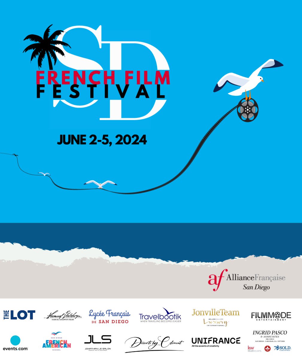 On June 2-5, the much-anticipated San Diego French Film Festival returns for a fourth edition! An elegant reception will open the festival, followed by screenings of Humanatee, Oceans, Monochrome, Omar la Fraise, Riad and Marinette. afsandiego.org/san-diego-fren… @villa_albertine