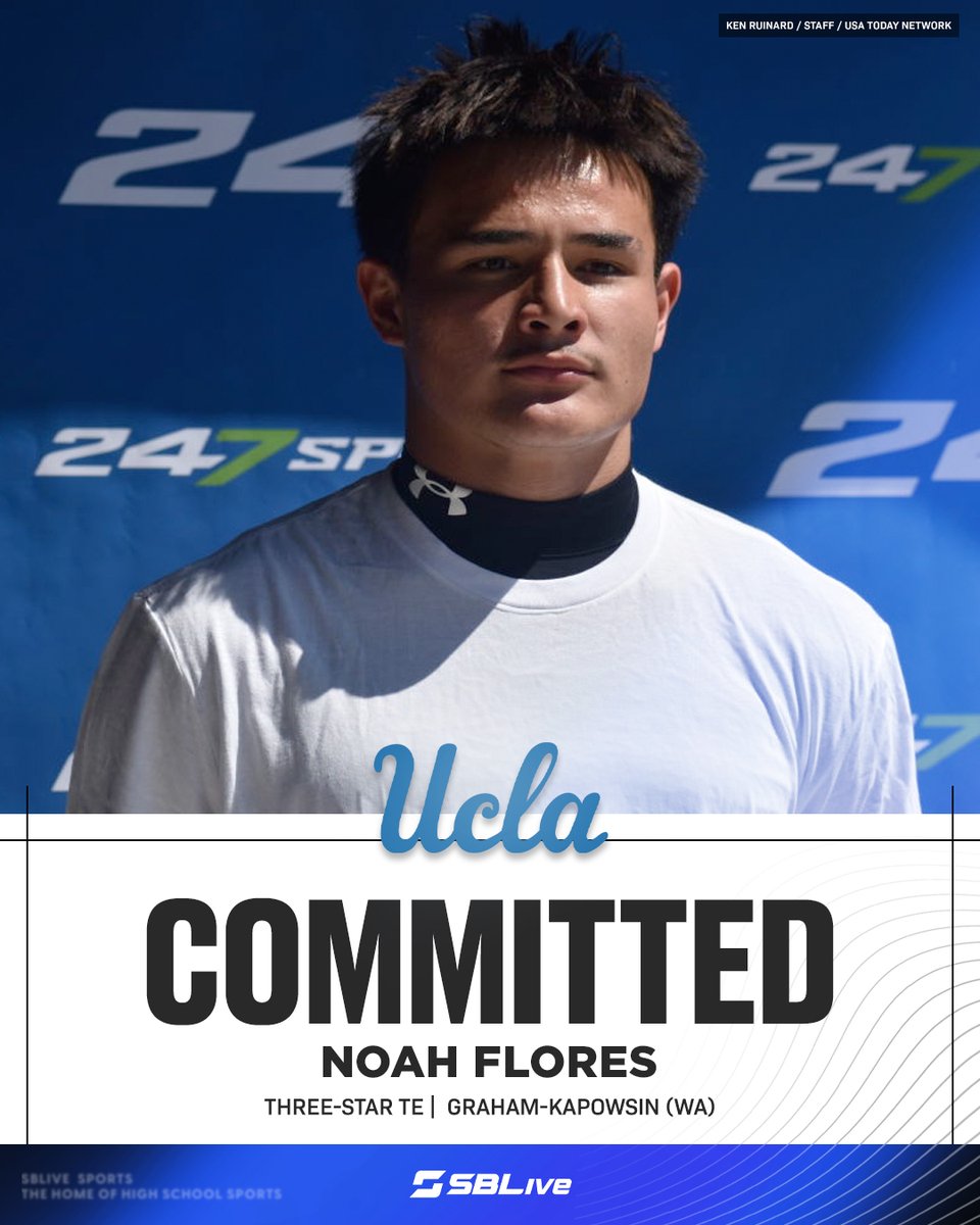 A big-time recruit is headed to the big city: 3⭐️ TE @noahfoxflores has committed to UCLA 🐻 highschool.athlonsports.com/washington/202…