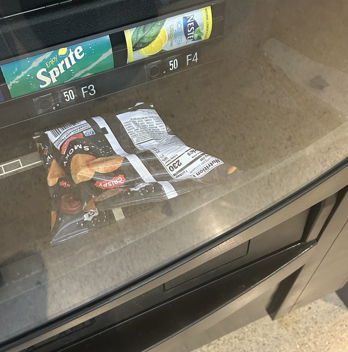 Virtual hug going out to whoever in my office had two bags of chips stuck in the vending machine. Should I buy a Sprite and see what happens?