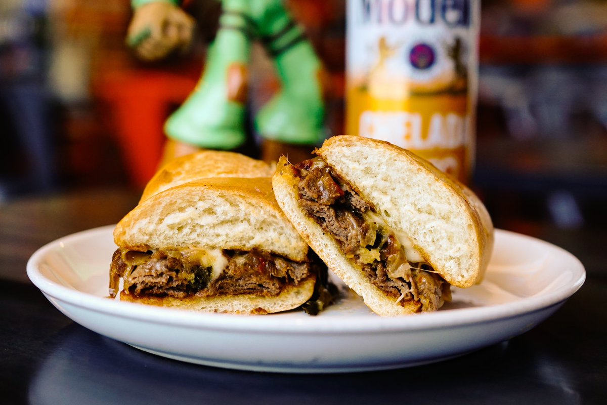 Get ready to fall in love with our #6 stacked-rite sammie, the Chile Philly! It's a mouthwatering blend of ribeye, caramelized onion, chipotle aioli and roasted poblano on a cozy hoagie roll. 🌶️