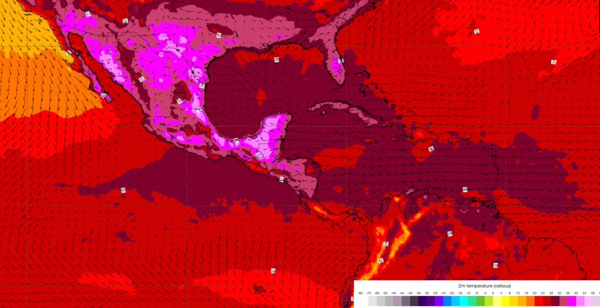 It’s not the heat, it’s the humidity, stupid. Now #Mexico is pushing the limits of human survivability in this record-breaking year - both factors combine to bring the country close to deadly wet bulb temperatures. A serious event might not be too far into the future at this rate