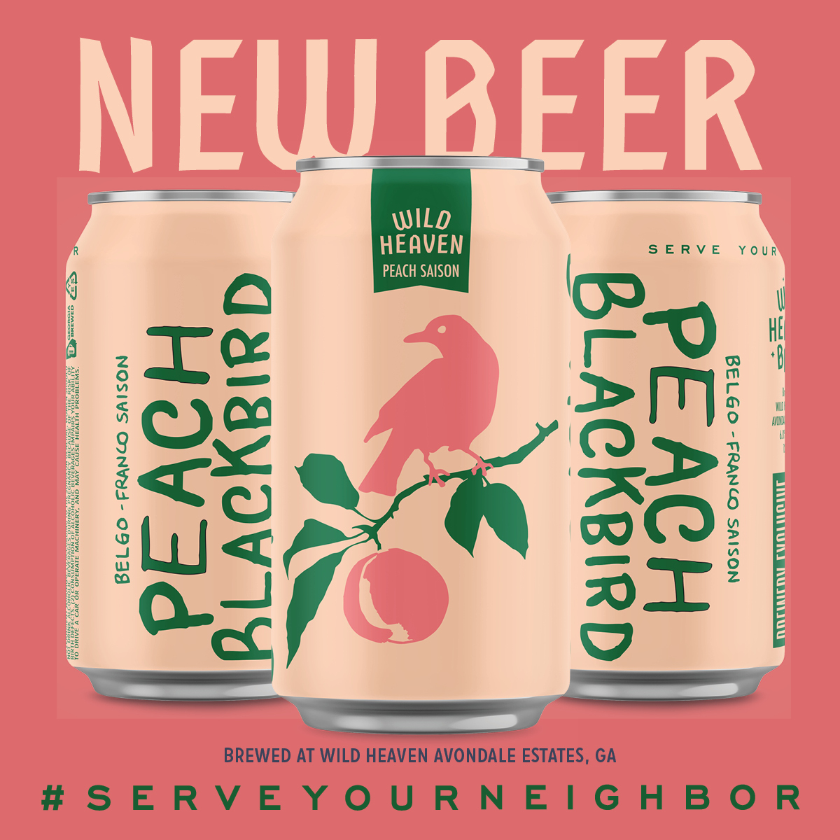 The first beer we ever brewed in Avondale was White Blackbird Saison. To celebrate our 10th year here, today we introduce Peach Blackbird. It's a delicious dream.