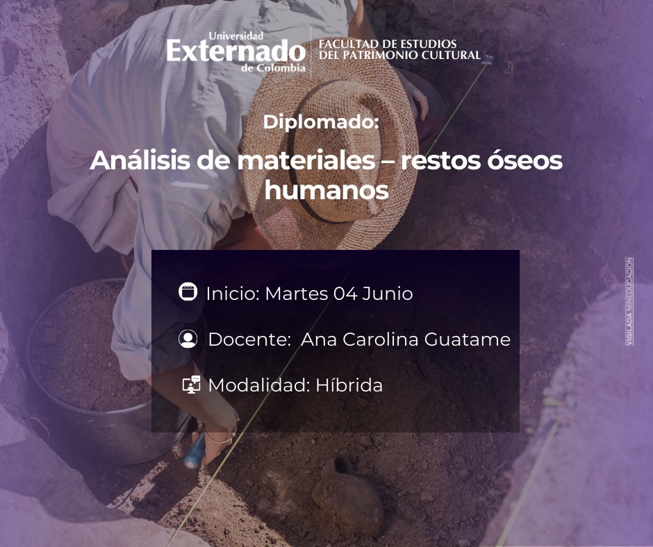 ¿Te apasiona la ciencia forense y la historia antigua? 🔍 Nuestro diplomado en Análisis de Materiales - Restos óseos humanos te ofrece la oportunidad de explorar y conocer el mundo de la osteología y su aplicación en la arqueología. 🦴 ¡Inscríbete! 👇 ow.ly/LVEZ50RS71s