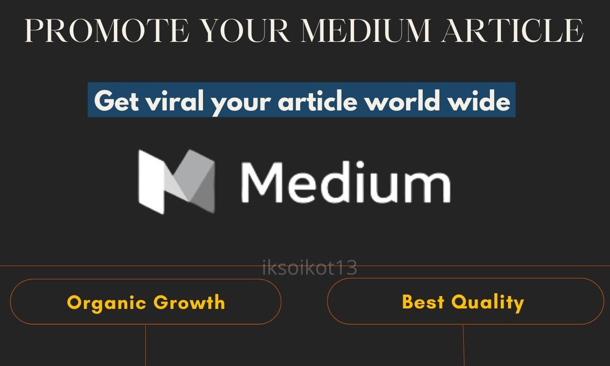 iksoikot13's tweet image. Maximize the impact of your Medium, Vocal Media, and Substack articles with expert promotional strategies.

Reach out today to learn how I can help you achieve your content goals and grow your readership.

#ContentBoost #ArticleMarketing #AudienceEngagement #DigitalPromotion