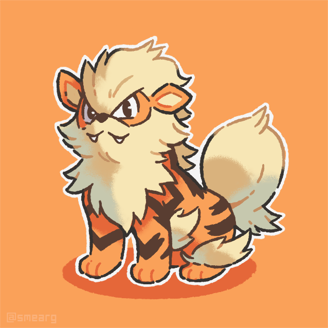 smearg's tweet photo. big fluffy arcanine for your mornin! 🐶🔥✨ https://t.co/1twRrnVwvW